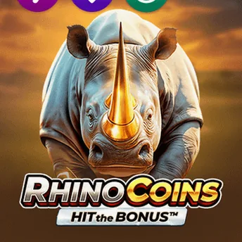 Kolikkopeli Rhino Coins Hit the Bonus studiolta Playson – Veikkaus